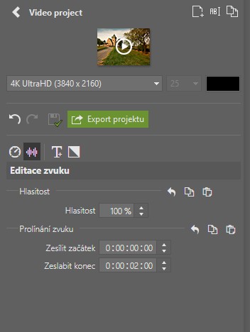Jak na video, fade out