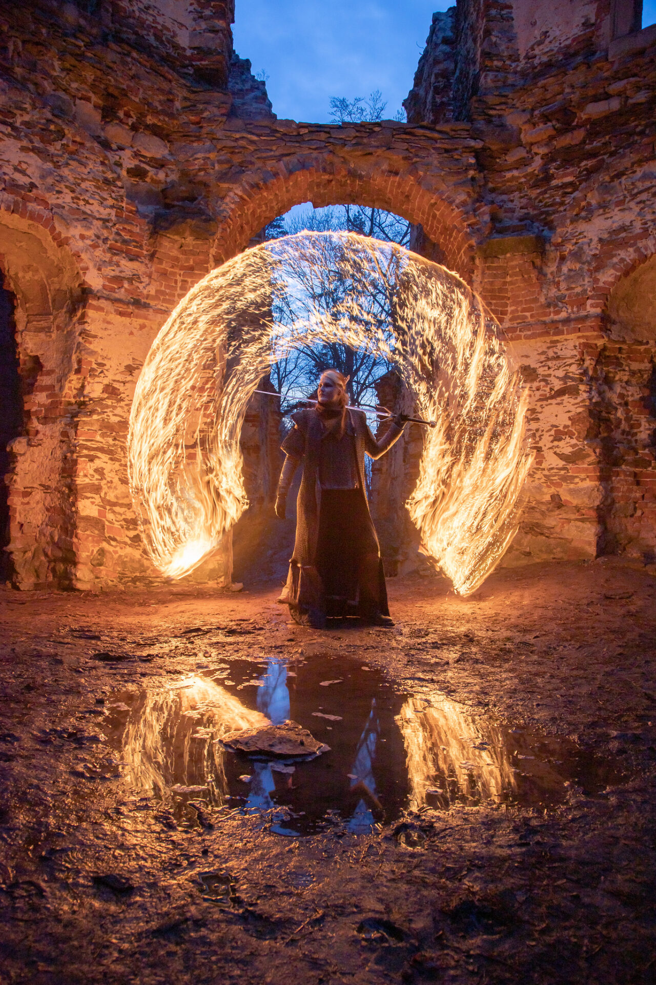 Portréty malované světlem: focení s ohněm