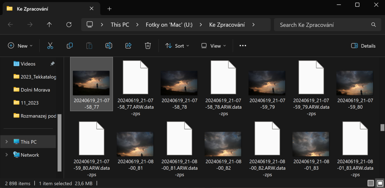 Nedestruktivní úpravy – informační soubor data-zps
