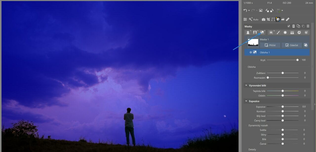 AI masky v ZPS X: Lokální úpravy fotek rychleji a přesněji – přesný výběr oblohy